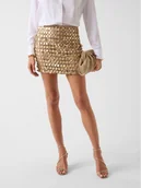 Spódnice - Guess Spódnica 180021 Złoty Classic Fit - miniaturka - grafika 1