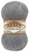 Pasmanteria - Alize, włóczka Angora Gold 87, popielaty - miniaturka - grafika 1