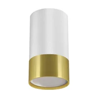 Lampy sufitowe - Sufitowa lampa Puzon 04273 Ideus tubka metalowy złoty biały - miniaturka - grafika 1