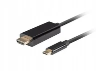 Kable - Kabel adapter Lanberg USB-C(M) - HDMI(M) 1m 4K 60Hz czarny - miniaturka - grafika 1