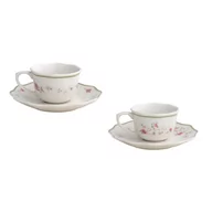 Filiżanki - Zestaw 2 porcelanowych filiżanek do kawy Brandani Nonna Rosa - miniaturka - grafika 1