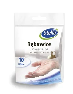 Rękawice winylowe bezpudrowe rozmiar uniwersalny STELLA 10szt. /ST-ST-002375/ ST137 - Rękawiczki jednorazowe - miniaturka - grafika 2