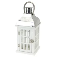 Lampy pozostałe - Drewniana latarnia Simorre, biały, 15 x 32 cm - miniaturka - grafika 1