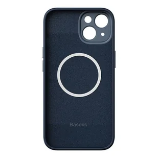 Baseus Zestaw ochronny Liquid Silica etui magnetyczne i szkło hartowane do iPhone 14 (niebieski) - Etui i futerały do telefonów - miniaturka - grafika 1