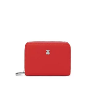 TOUS Tous Nuevo Bolso Cambiador Dubai Saffiano, akcesoria podróżne dla kobiet - pasek na pieniądze, Rojo, Rosa., mediano -, Rojo, Rosa., mediano, Etui na monety - Paski - miniaturka - grafika 1