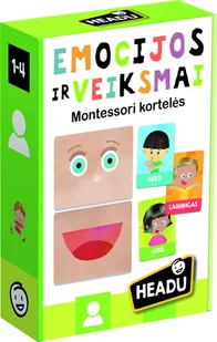 Tactic HEADU Flashcards Emotions and Actions Montessori In Lithuanian lang. - Gry planszowe - miniaturka - grafika 1