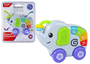 Zabawki interaktywne dla dzieci - ﻿Interaktywna Zabawka Grający Słonik Na Kółkach - miniaturka - grafika 1