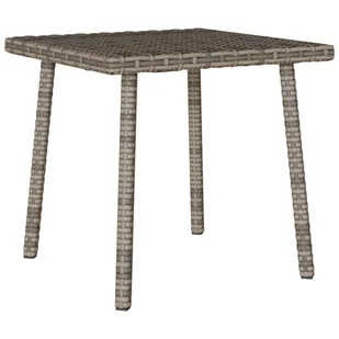 vidaXL Stolik kawowy ogrodowy prostokątny szary 40x40x37 cm polirattan - Stoły ogrodowe - miniaturka - grafika 1