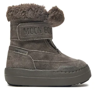 Śniegowce Moon Boot Junior Park Dtrap Boot Suede 80D3440040 Szary - Buty dla chłopców - miniaturka - grafika 1