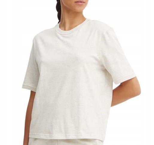 C Bawełniany T Shirt Z Płaskim Haftem I Okrągłym Dekoltem Xs I2B