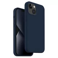 Etui i futerały do telefonów - UNIQ etui Lino iPhone 14 Plus 6,7" niebieski/marine blue - miniaturka - grafika 1