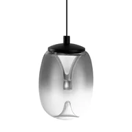 Lampy sufitowe - Szklana lampa zwisowa PAMELA AZ6267 Azzardo LED 5W 3000K przydymiona czarna - miniaturka - grafika 1