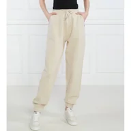 Dresy damskie - CALVIN KLEIN JEANS Spodnie dresowe TAB OTTOMAN | Straight fit - miniaturka - grafika 1