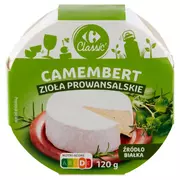 Sery - Carrefour Classic Camembert zioła prowansalskie 120 g - miniaturka - grafika 1