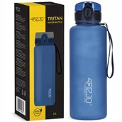 Shakery i bidony sportowe - BUTELKA NA WODĘ BIDON SPORTOWY MOTYWACYJNY Z MIARKĄ USTNIKIEM TRITAN 1L - miniaturka - grafika 1