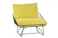 Fotele i krzesła ogrodowe - Fotel Ogrodowy Tarasowy Fibonacci Żółty - miniaturka - grafika 1