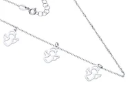 Biżuteria dla dzieci - Srebrny naszyjnik 925 ażurowe aniołki 1,85g s - miniaturka - grafika 1