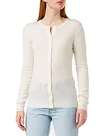 Swetry damskie - SPARKZ COPENHAGEN Damski sweter kardigan z okrągłym dekoltem Pure Cashmere, Off-white (Off White 002), XS - miniaturka - grafika 1
