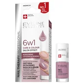 Odżywki do paznokci - Eveline Cosmetics Nail Therapy Professional 6w1 Care & Colour skoncentrowana odżywka do paznokci nadająca kolor Dusty Pink 5ml - miniaturka - grafika 1