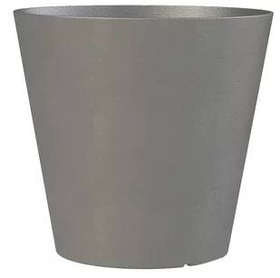 TIERRA VERDE Donica ogrodowa 40 cm gumowa szara OCTAVIA - Donice - miniaturka - grafika 1