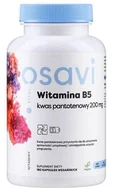 Witaminy i minerały - OSAVI Witamina B5, kwas pantotenowy 200mg (Wsparcie układu nerwowego) 90 Kapsułek wegańskich - miniaturka - grafika 1