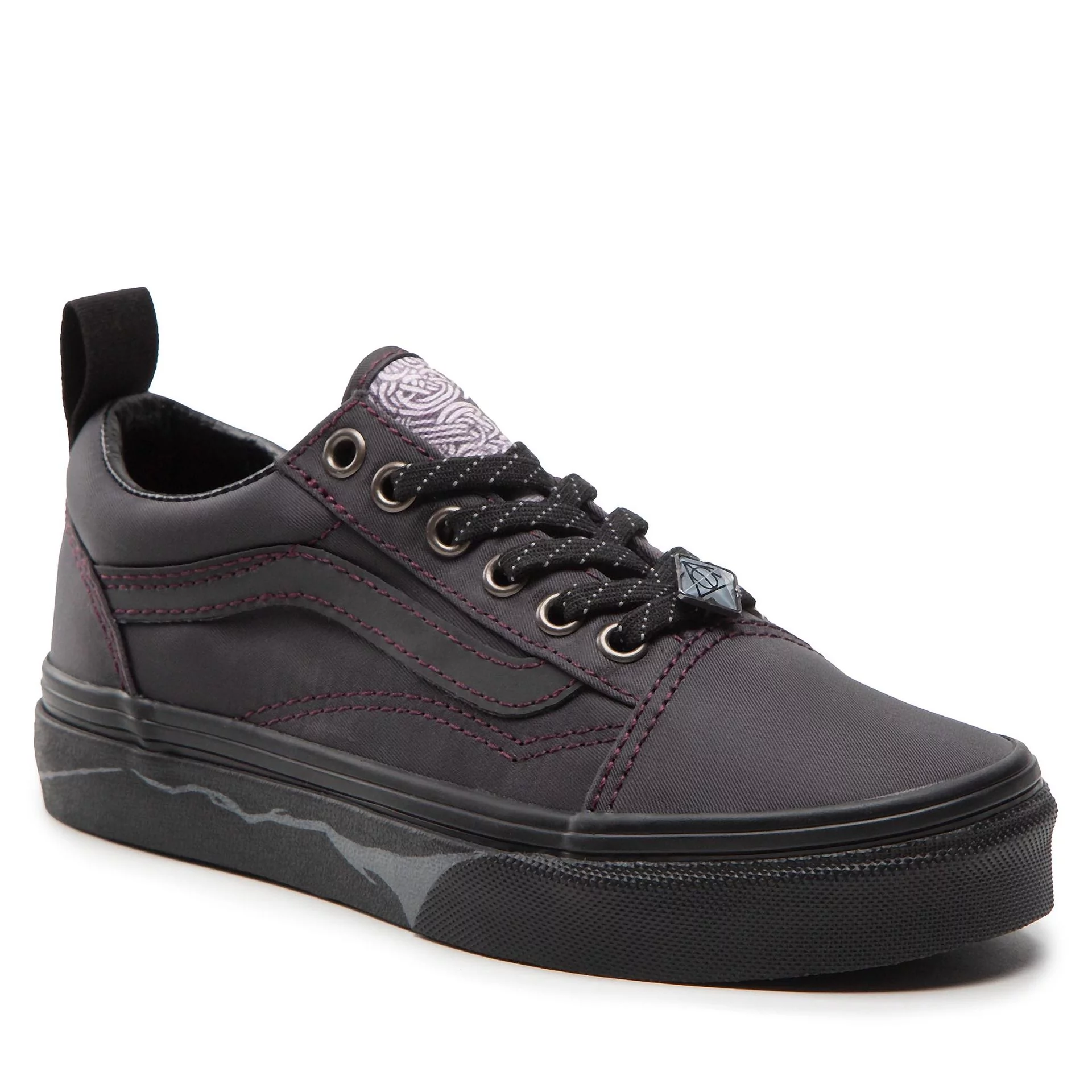 Vans Tenisówki Uy Old Skool Elastic LAce VN0A3QPGV0F1M (Harry Potter) Deathly Hallows/Black