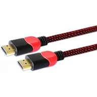Kable - SAVIO Kabel GCL-01 (HDMI M - HDMI M; 1,8m; kolor czarno-czerwony) GCL-01 - miniaturka - grafika 1