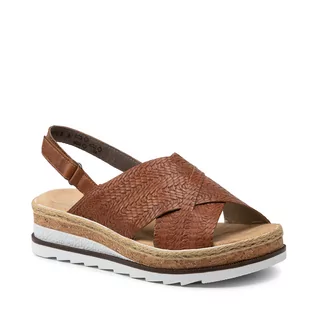 Espadryle damskie - Rieker Espadryle V79B4-25A Brown - grafika 1