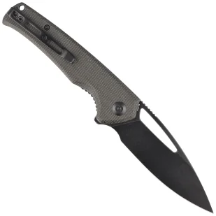 Nóż składany Sencut Mims Dark Green Canvas Micarta, Black Stonewashed 9Cr18MoV (S21013-3) - Noże - miniaturka - grafika 3