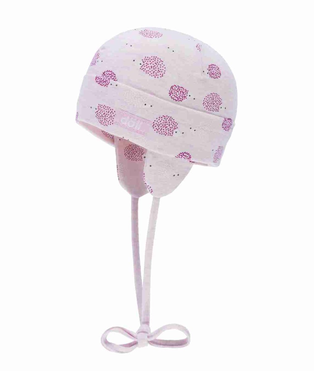 Czapka dziewczęca wiązana, różówa, Döll