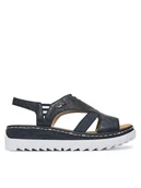 Sandały damskie - Rieker Sandały V44Y5-14 Granatowy - miniaturka - grafika 1