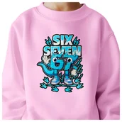 Bluzy dla dziewczynek - BLUZA DZIECIĘCA 67 SIX SEVEN KLOCKI VIRAL DLA CHŁOPCA DZIEWCZYNKI 104 - miniaturka - grafika 1