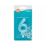 Urodziny dziecka - Godan Świeczki urodzinowe - Cyferki 6 perłowa - miniaturka - grafika 1