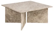 Ławy i stoliki kawowe - Stolik Kawowy Vega 90X90 Brązowy Marmur Lakierowany Latte - miniaturka - grafika 1