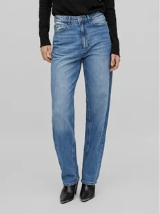 Vila Jeansy Kelly 14084730 Niebieski Straight Fit - Spodnie damskie - miniaturka - grafika 1