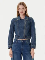 Kurtki damskie - Morgan Kurtka jeansowa 252-GPERF Granatowy Regular Fit - miniaturka - grafika 1