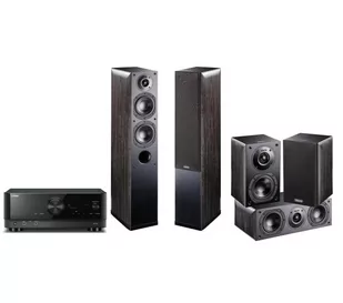 Kino domowe Yamaha MusicCast RX-V4A (czarny), Indiana Line Nota 5.0 - 550 X/740 X/240 X (czarny dąb) - Kino domowe - miniaturka - grafika 1
