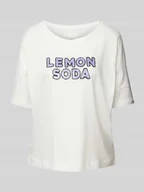 Koszulki i topy damskie - T-shirt z cekinowym obszyciem model ‘Dacina’ - miniaturka - grafika 1