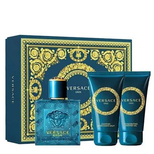 Versace Eros zestaw - woda toaletowa 50 ml + żel pod prysznic 50 ml + balsam po goleniu 50 ml VER-ERM19 - Zestawy perfum męskich - miniaturka - grafika 1