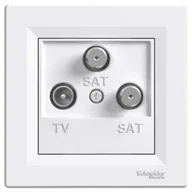 Gniazdka elektryczne - Schneider Electric Gniazdo antenowe TV-SAT-SAT końcowe 1dB białe- EPH3600121 - miniaturka - grafika 1