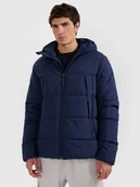 Kurtki męskie - 4F Kurtka puchowa z wypełnieniem syntetycznym męska - granatowa XXL - miniaturka - grafika 1