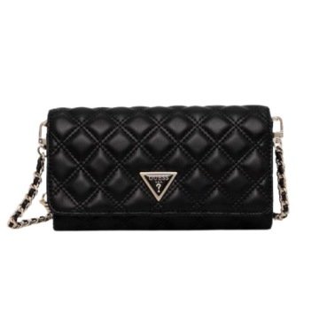 Guess Torebka Kopertówka Skóra Ekologiczna Czarna Giully II Mini Oryginał