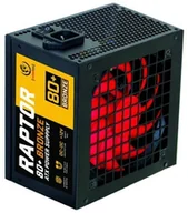Zasilacze komputerowe - Rebeltec Zasilacz ATX Raptor 800W Bronze 80+, Single Raill, DC-DC Zasilacz RBLZAS00019 - miniaturka - grafika 1