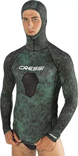 Koszulki i topy damskie - Rush Cressi Cressi Unisex-Adult Hunter Hooded Guard Top Koszulka rashguard do sportów wodnych ,Zielony moro ,S Hooded Guard Top-parent - grafika 1