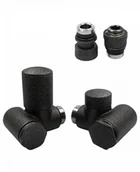 Zawory i kraniki - Zawór regulacyjny do grzałki Integra lewy GZ1/2 ciemny grafit strukturalny - miniaturka - grafika 1