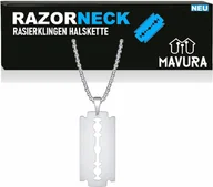 Naszyjniki męskie - RAZORNECK Męski naszyjnik z ostrzem brzytwy ze stali nierdzewnej Hip Hop Dog Tag - miniaturka - grafika 1