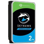 Dyski serwerowe - Seagate Dysk Surveillance Skyhawk 2TB HDD SATA 6Gb/s 256MB cache 8.9cm 3.5inch SMR Air 24x7 BLK ST2000VX015 - miniaturka - grafika 1