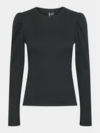 Bluzki damskie - Pieces Bluzka Janna 17148584 Czarny Regular Fit - miniaturka - grafika 1