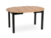 Ławy i stoliki kawowe - ST44S 102x102-182cm stół okrągły rozkładany dąb craft nogi czarne - miniaturka - grafika 1