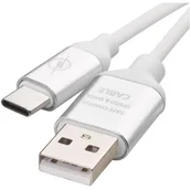 Kable USB - Przewód Usb 2.0 wtyk A - wtyk C, 1 m biały SM7025W - miniaturka - grafika 1